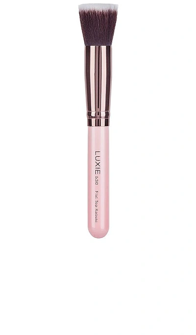 Shop Luxie Flat Top Kabuki Brush In Pink. In N,a