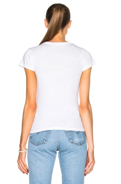 Shop Re/done 1960's Slim Tee In Optic White