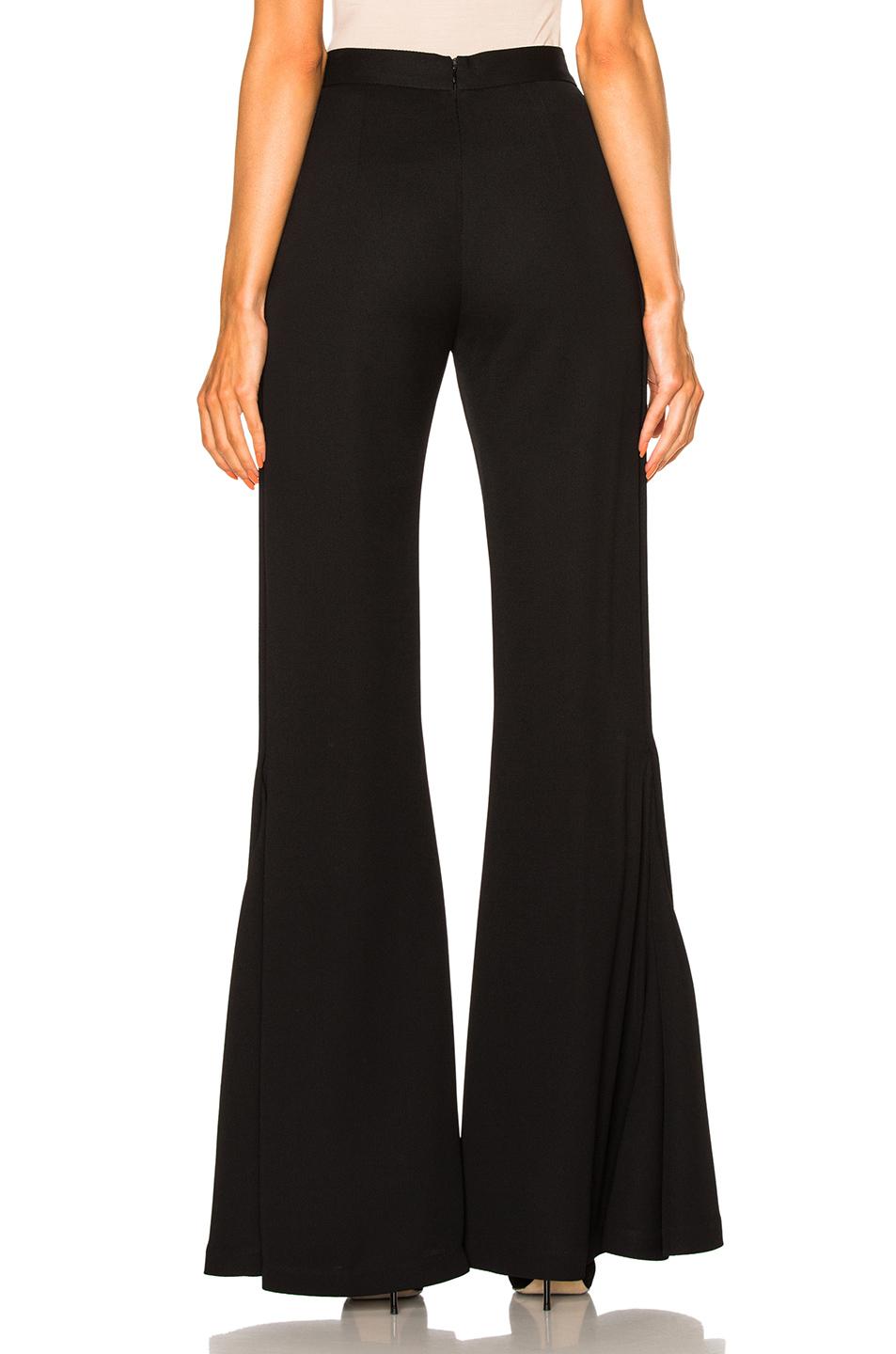Brandon Maxwell Piped Flared Trousers In Black | ModeSens