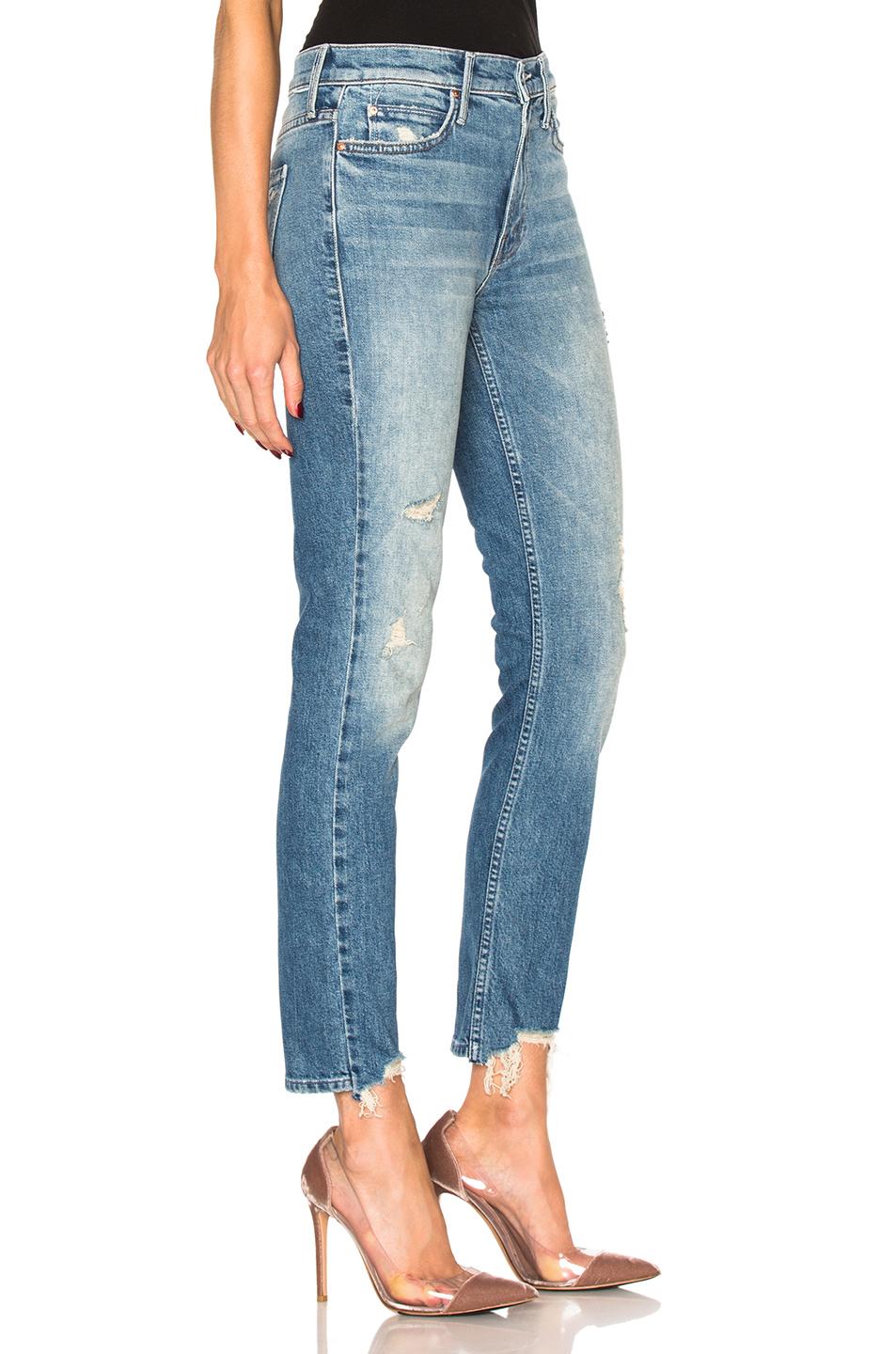 Mother The Flirt Fray Jeans In Cold Feet | ModeSens