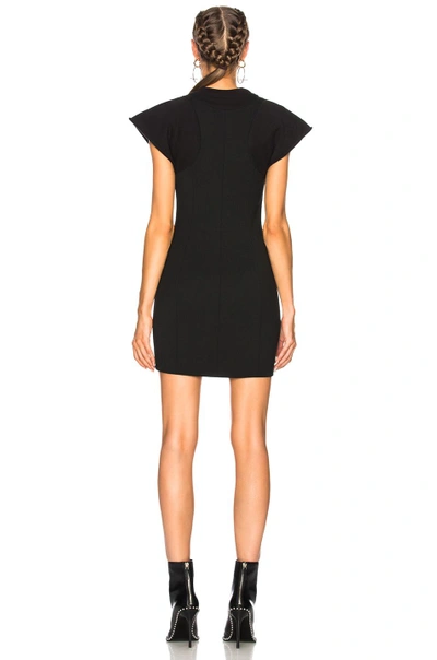 Shop Alexander Wang Hybrid Sweatshirt Tank Dress In Black