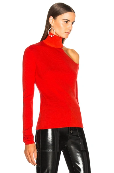 Shop Dion Lee Spiral Sleeve Sweater In Red