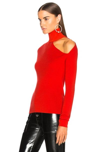 Shop Dion Lee Spiral Sleeve Sweater In Red
