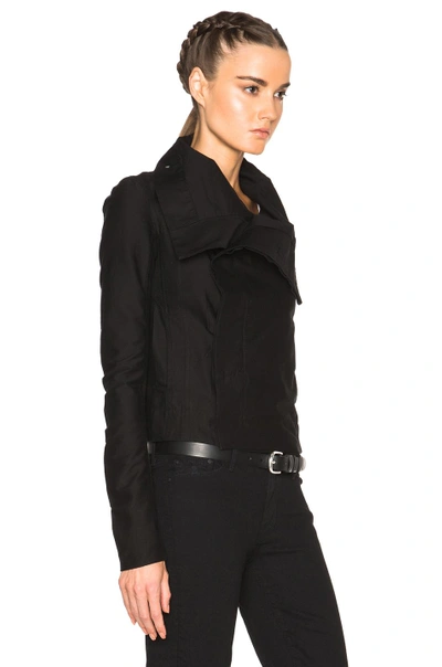 Shop Rick Owens Drkshdw Drkshdw By Rick Owens Coated Biker Jacket In Black