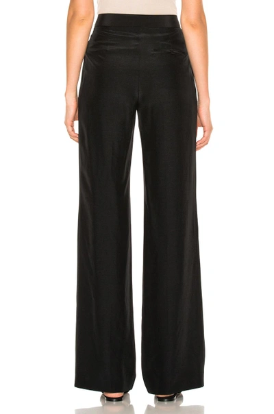 Shop Alberta Ferretti Silk Wide Leg Pants In Black