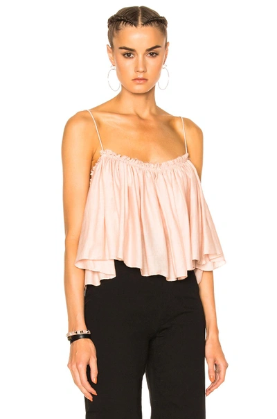 Shop Apiece Apart Sanna Cropped Camisole Top In Pink