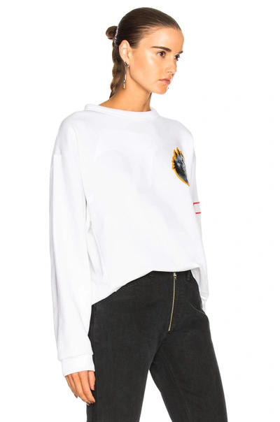 Shop Acne Studios Fire Capsule Sweatshirt In White