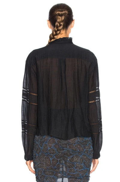 Shop Isabel Marant Étoile Isabel Marant Etoile Valda Lace & Cotton Blouse In Black