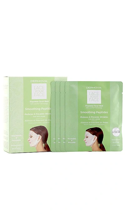 Shop Dermovia Smoothing Peptides Lace Your Face Mask 4 Pack In N,a