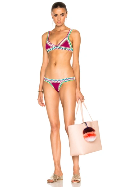 Shop Kiini Coco Bikini Top In Fuchsia Multi