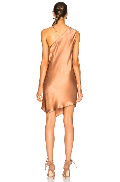 Shop Michelle Mason For Fwrd Bias Cowl Neck Dress In Neutrals,pink. In Terracotta