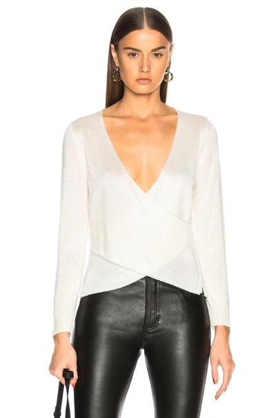 Shop Michelle Mason Cross Wrap Sweater In White