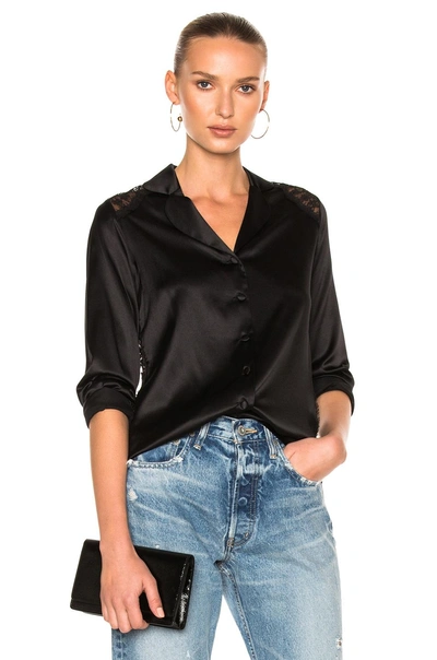 Shop Id Sarrieri I.d. Sarrieri Pajama Top In Black