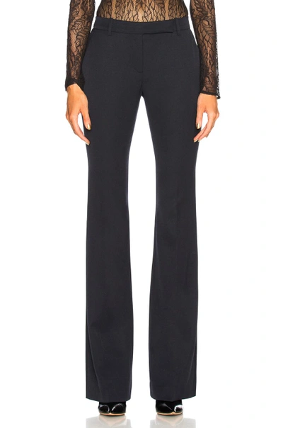 Shop Alexander Mcqueen Narrow Bootcut Trousers In Blue In Midnight Blue