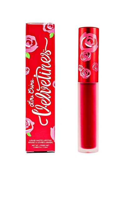 Shop Lime Crime Velvetine Lipstick In Red Rose