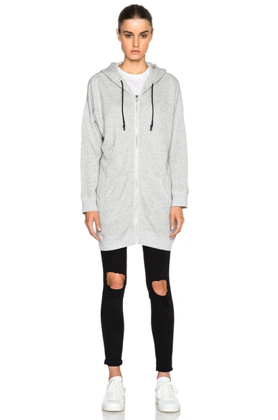 Shop R13 Long Hoodie Sweatshirt In Gray