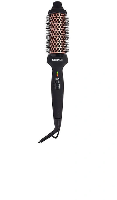 Shop Amika Blowout Babe Thermal Brush In Black & Rose Gold