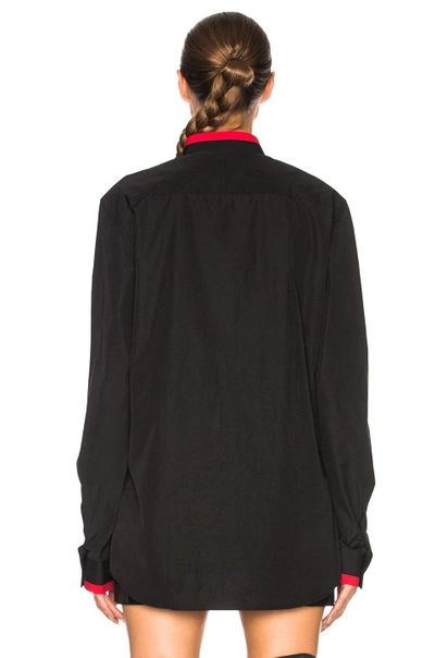 Shop Givenchy Taping Detail Shirt In Black