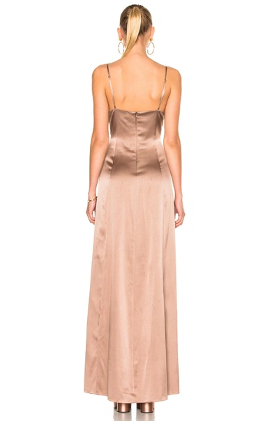 Shop Michelle Mason X Fwrd Exclusive Bustier Gown In Neutrals,pink