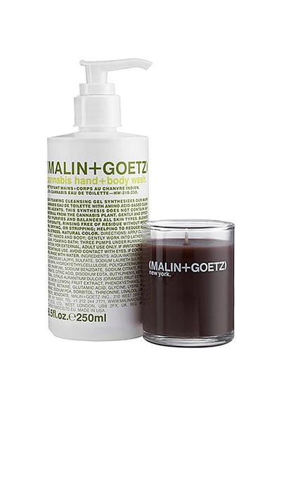 Shop Malin + Goetz Cannabis Hand Wash + Votive Set In Beauty: Na