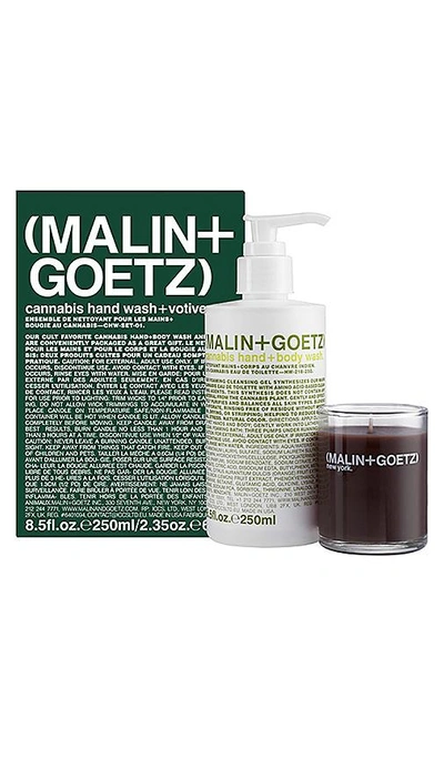 Shop Malin + Goetz Cannabis Hand Wash + Votive Set In Beauty: Na