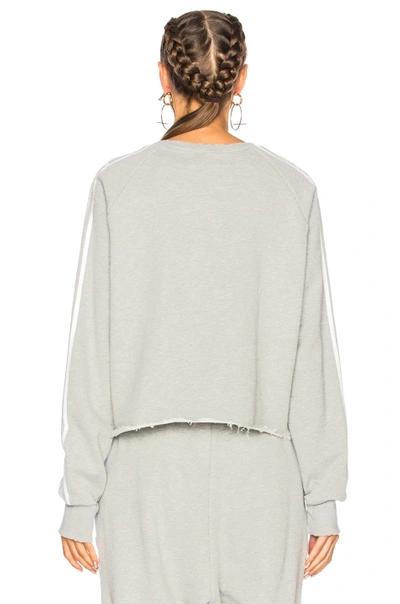 Shop Baja East That Girl Cropped Sweatshirt In Gray