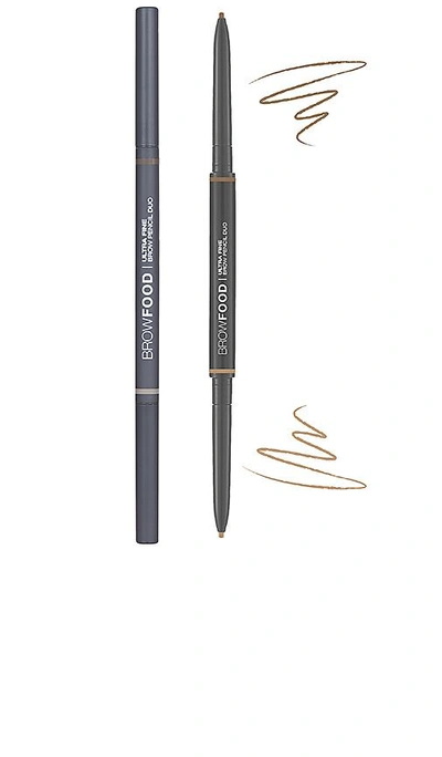Shop Lashfood Browfood Ultra Fine Brow Pencil Duo In Dark Blonde