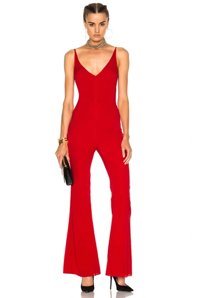 Shop Haney For Fwrd Gloria Jumpsuit In Red