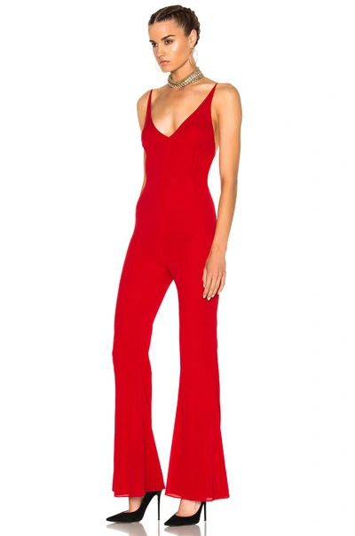 Shop Haney For Fwrd Gloria Jumpsuit In Red