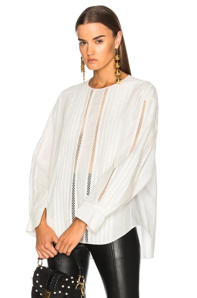 Shop Chloé Chloe Soft Washed Cotton Blouse In White