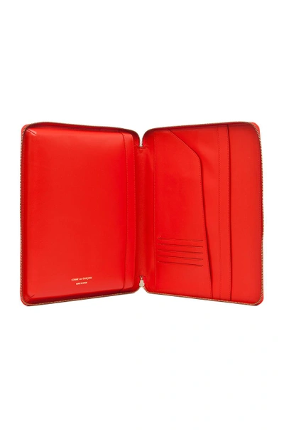 Shop Comme Des Garçons Luxury Leather Ipad Case In Orange