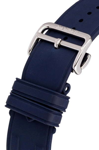 Pre-owned Hermes Clipper Maxi In Blue