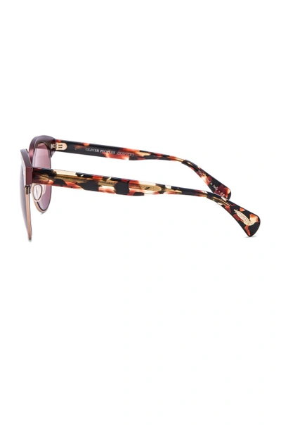 Shop Oliver Peoples Shaelie Sunglasses In Red,metallics