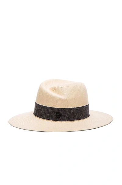 Shop Maison Michel Virginie Hat In Neutrals