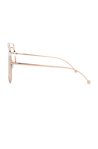 Shop Fendi Aviator Sunglasses In Metallics