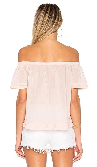 Shop Bella Dahl Pintuck Off Shoulder Top In Pink
