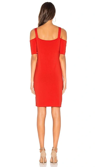 Shop Splendid Open Shoulder Tee Dress In Red