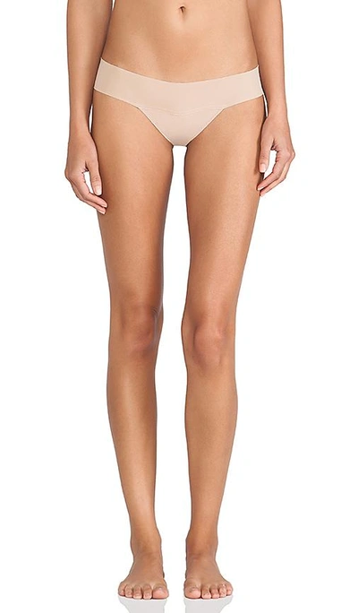 Shop Hanky Panky Bare 'eve' Thong In Taupe