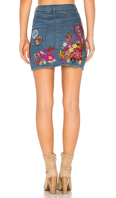 Shop Spell & The Gypsy Collective Flower Child Denim Skirt In Navy
