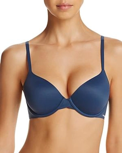 Shop Calvin Klein Perfectly Fit Modern T-shirt Bra In Intuition Blue