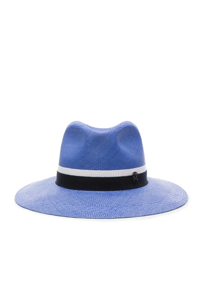 Shop Maison Michel Henrietta Hat In Blue