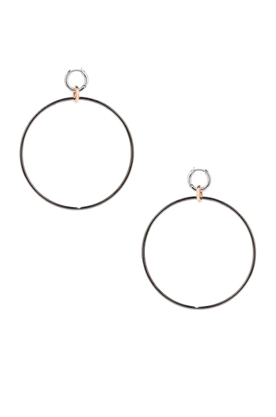 Shop Spinelli Kilcollin Altraire Noir Hoop Earrings In Black Rhodium Plated Silver