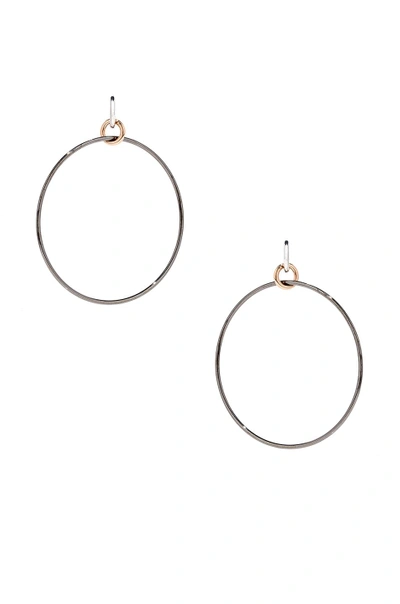 Shop Spinelli Kilcollin Altraire Noir Hoop Earrings In Black Rhodium Plated Silver