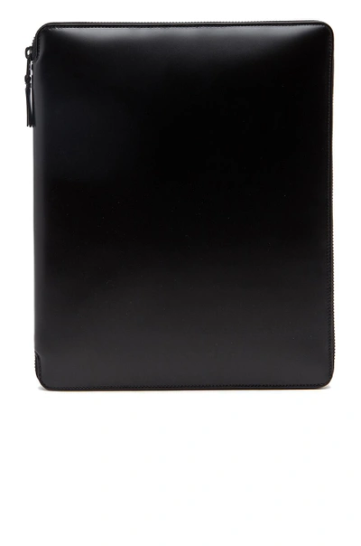 Shop Comme Des Garçons Luxury Leather Ipad Case In Black