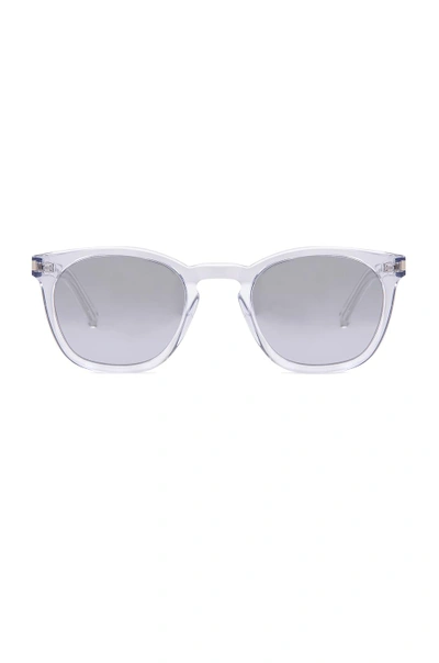 Shop Saint Laurent Sl 28 Sunglasses In White
