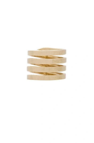 Shop Lynn Ban Coil Ring In Metallics In Yellow Gold