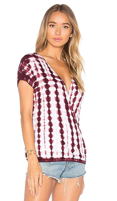 Shop Chaser Cool Jersey Surplice Tee In Purple