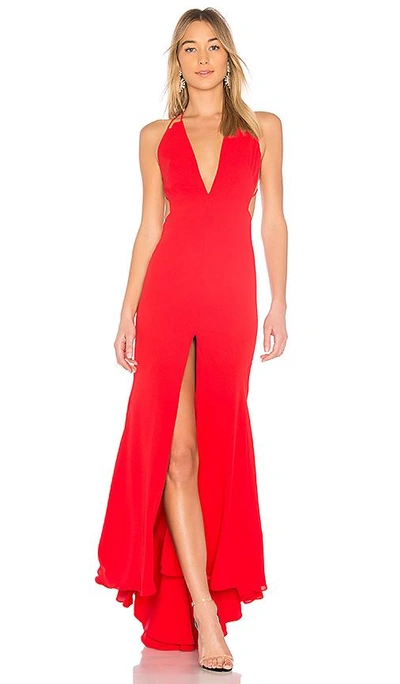 Shop Fame And Partners The Surreal Dreamer Dress In Red