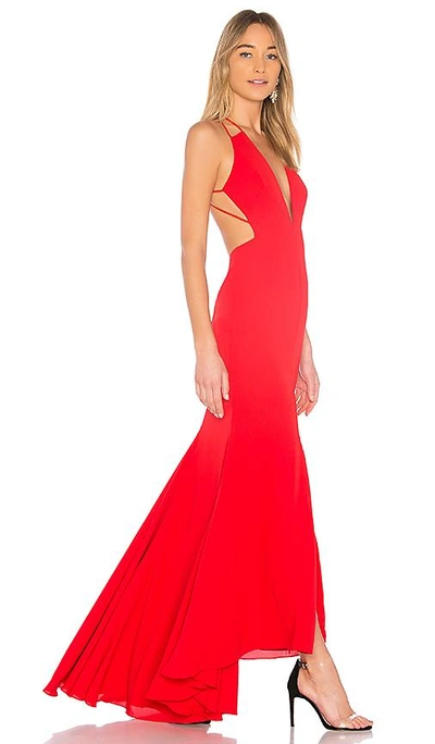 Shop Fame And Partners The Surreal Dreamer Dress In Red
