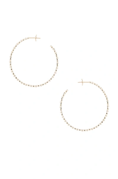 Shop Stone Paris Yasmine Hoop Earrings In Metallics